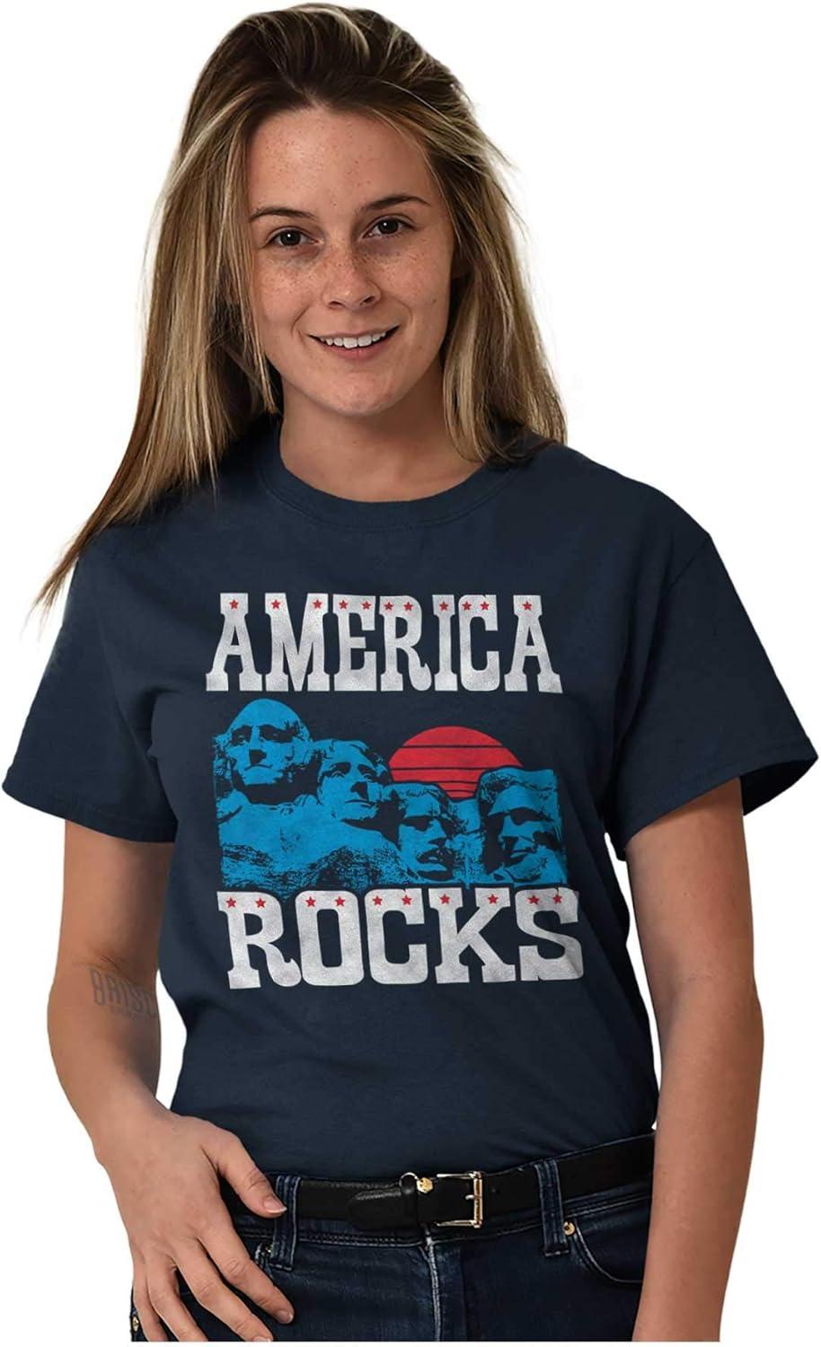 imageAmerica Rocks Mount Rushmore USA Graphic T Shirt Men or WomenNavy