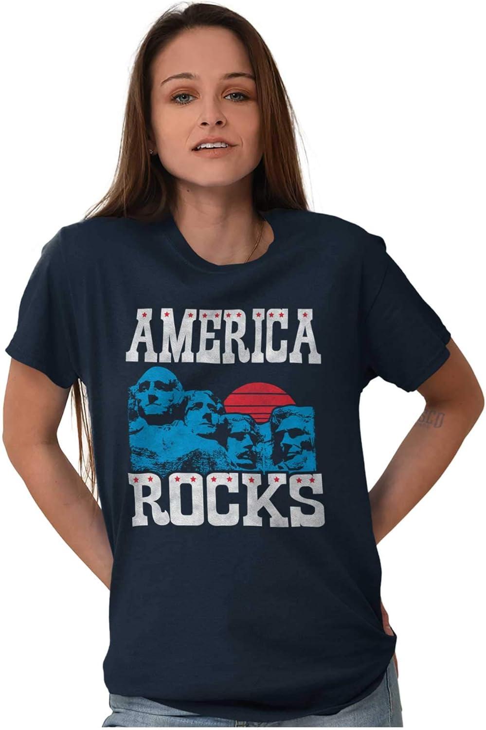 imageAmerica Rocks Mount Rushmore USA Graphic T Shirt Men or WomenNavy