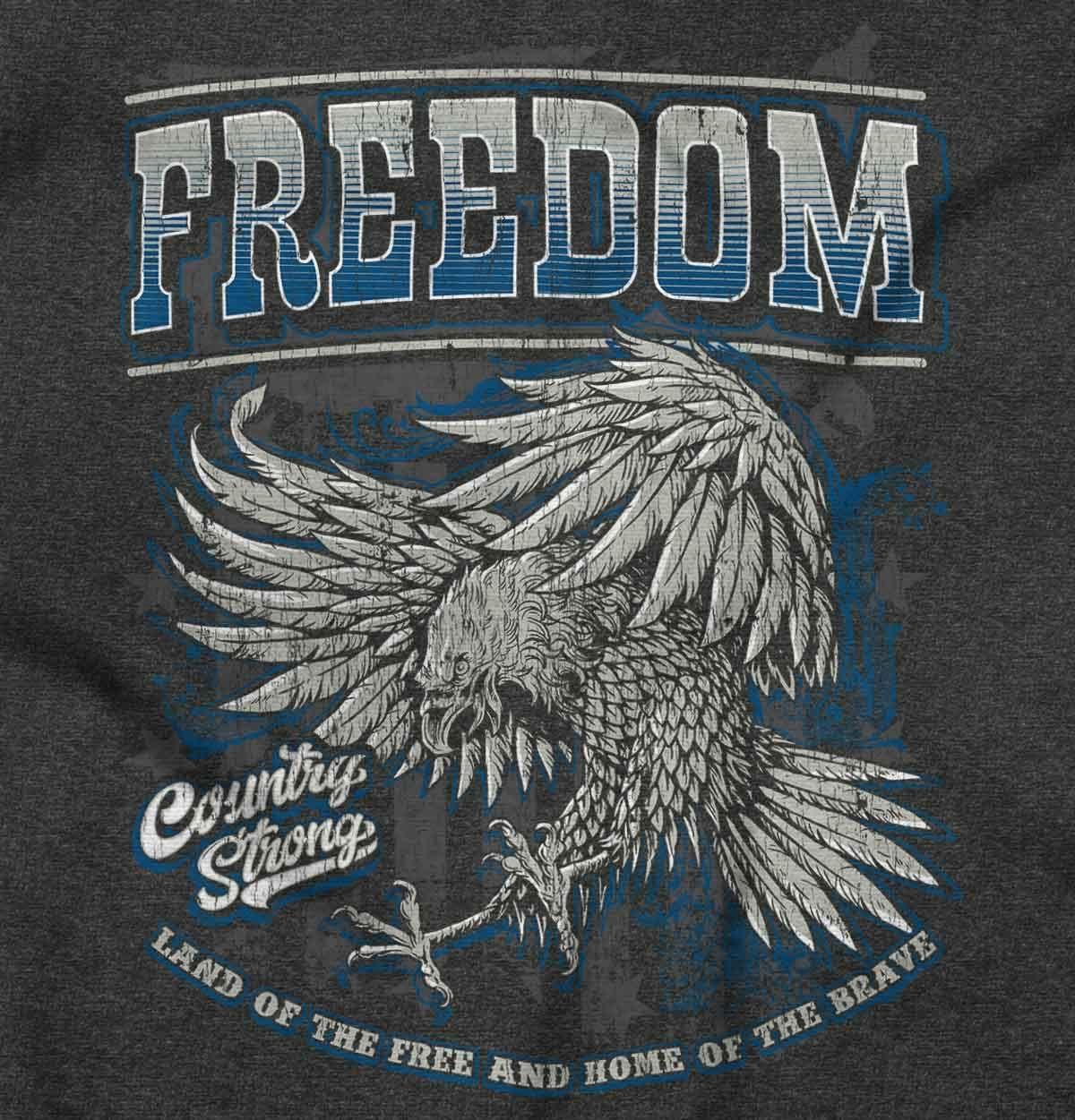 imageAmerican Pride Brave Freedom Eagle Womens Sleeveless Tank TopDark Heather