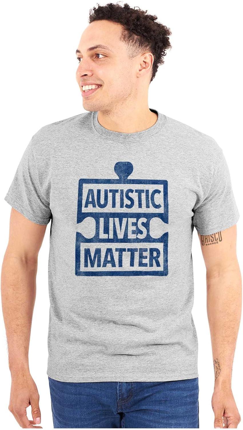 imageAutistic Lives Matter Autism Aware Graphic T Shirt Men or WomenSport Grey