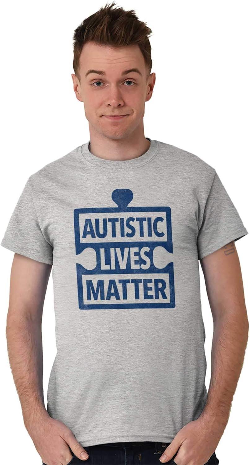 imageAutistic Lives Matter Autism Aware Graphic T Shirt Men or WomenSport Grey