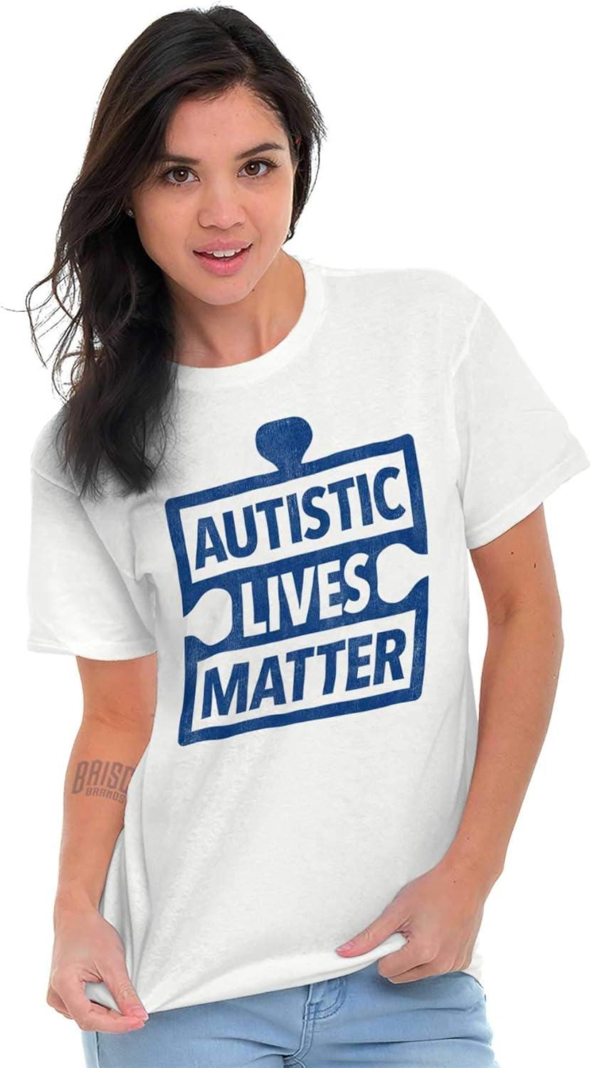 imageAutistic Lives Matter Autism Aware Graphic T Shirt Men or WomenWhite