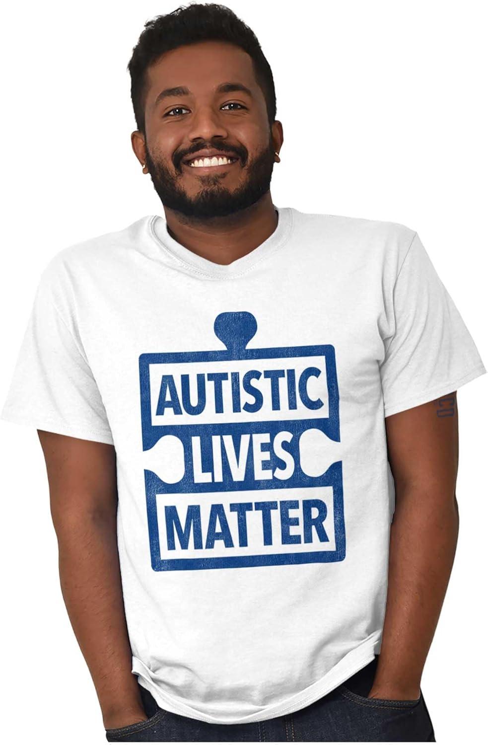 imageAutistic Lives Matter Autism Aware Graphic T Shirt Men or WomenWhite