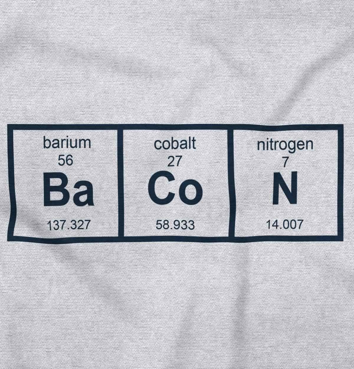 imageBa Co N Bacon Food Science Nerd Geeky Graphic T Shirt Men or WomenAsh Grey