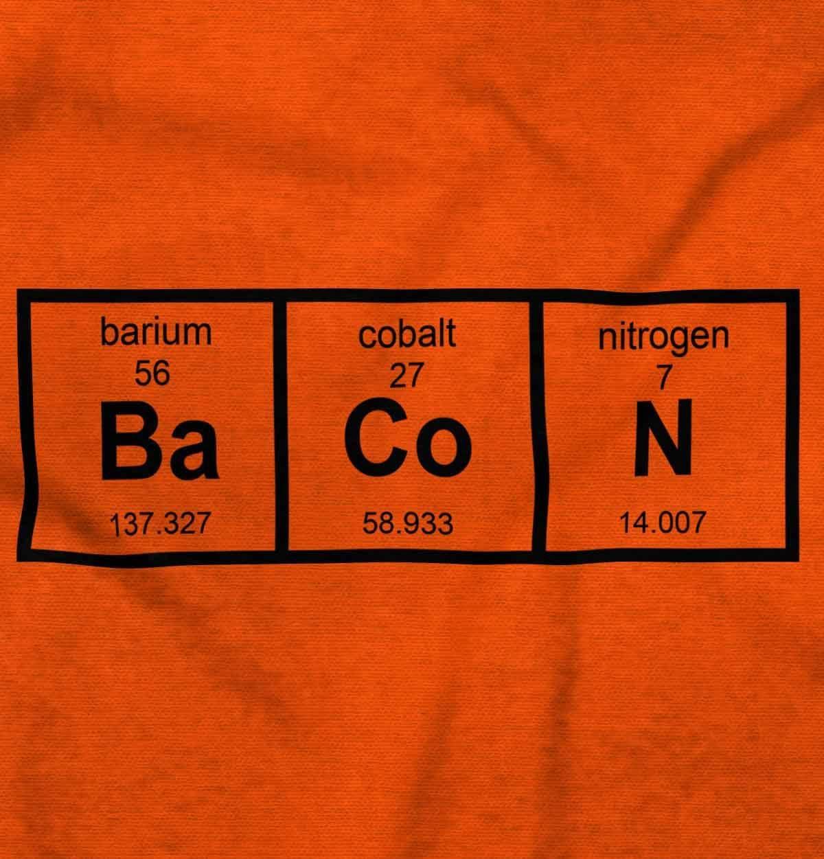 imageBa Co N Bacon Food Science Nerd Geeky Graphic T Shirt Men or WomenOrange