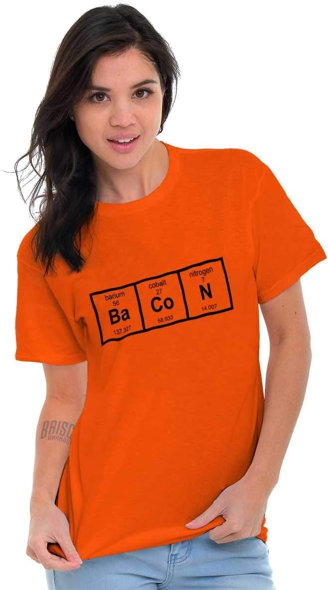imageBa Co N Bacon Food Science Nerd Geeky Graphic T Shirt Men or WomenOrange