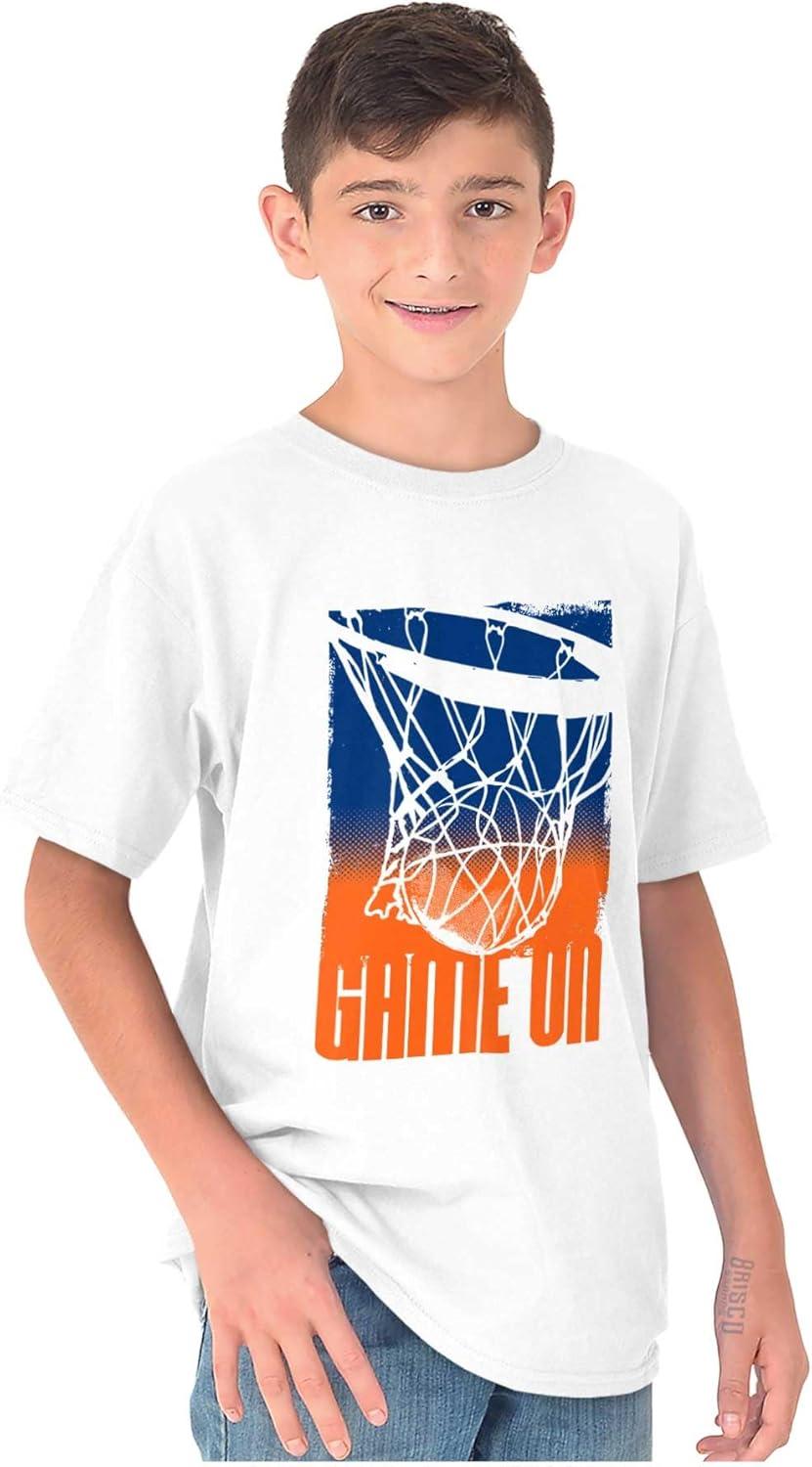 imageBasketball Hoop Athlete Game On Boys Kids T Shirt Tees TopsWhite