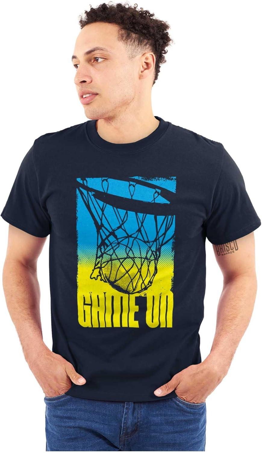 imageBasketball Hoop Athlete Game On Mens Graphic T Shirt TeesNavy