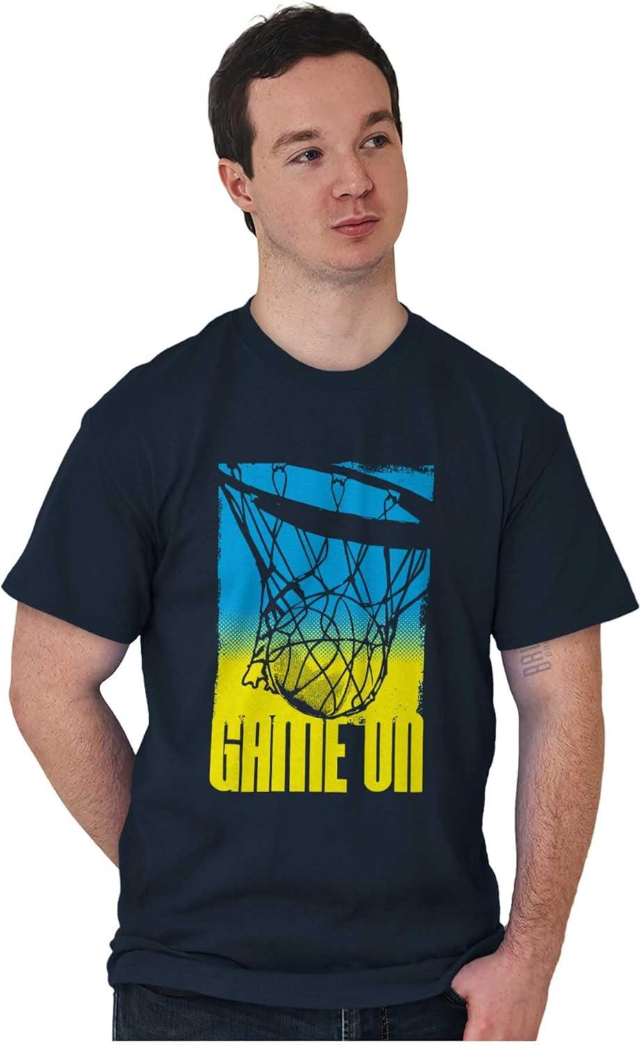 imageBasketball Hoop Athlete Game On Mens Graphic T Shirt TeesNavy