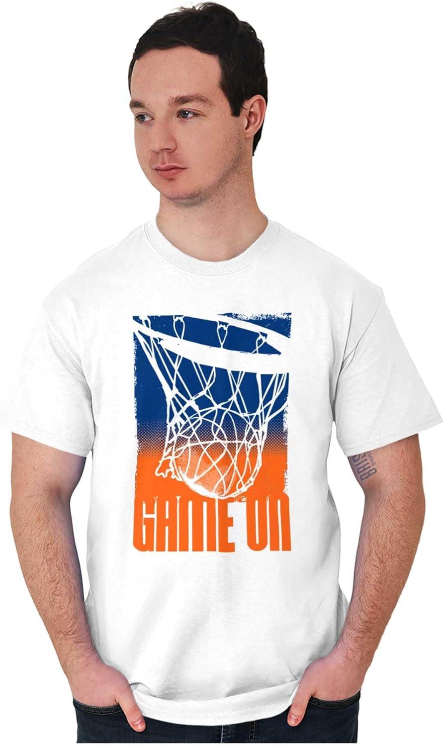 imageBasketball Hoop Athlete Game On Mens Graphic T Shirt TeesWhite