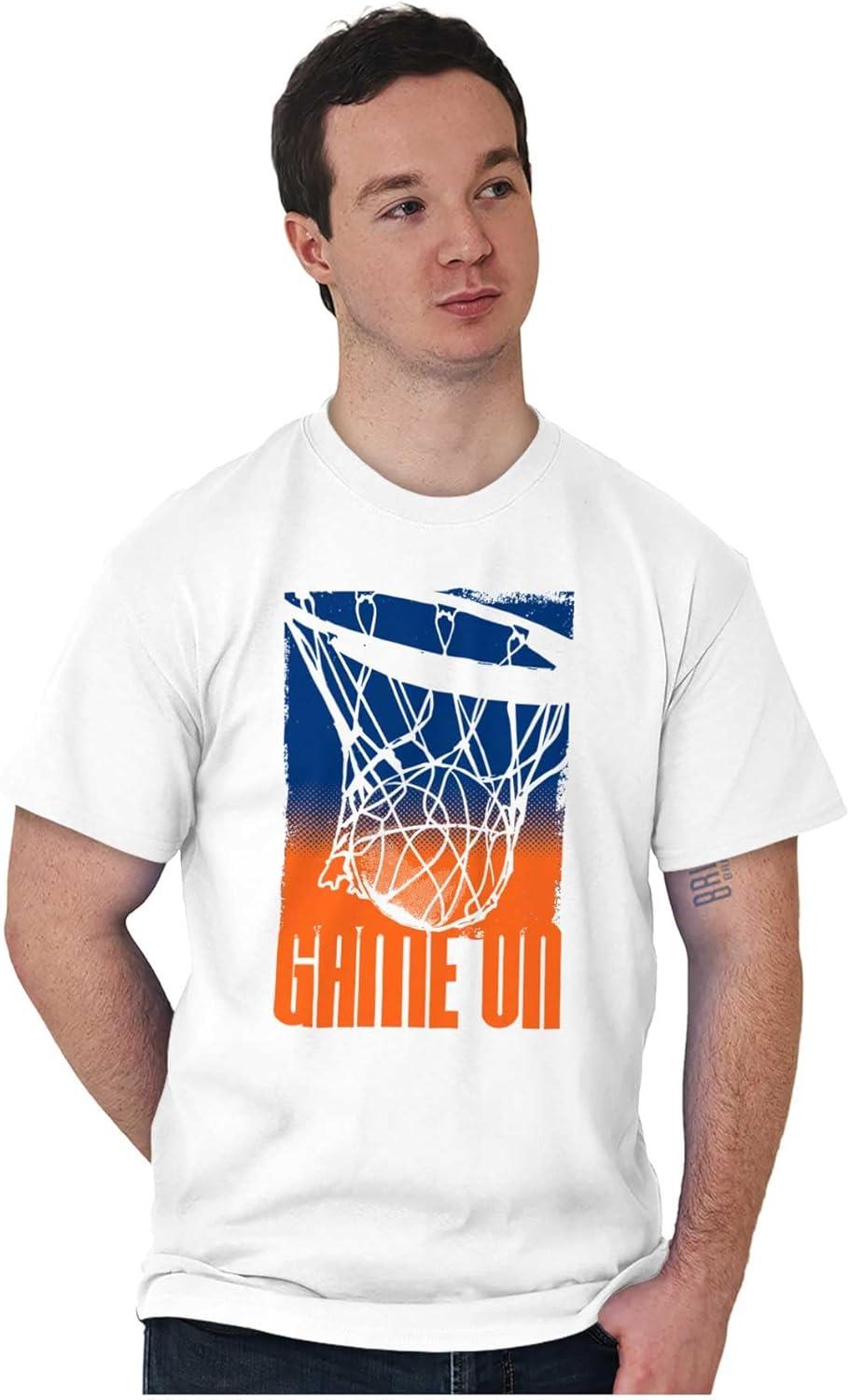 imageBasketball Hoop Athlete Game On Mens Graphic T Shirt TeesWhite