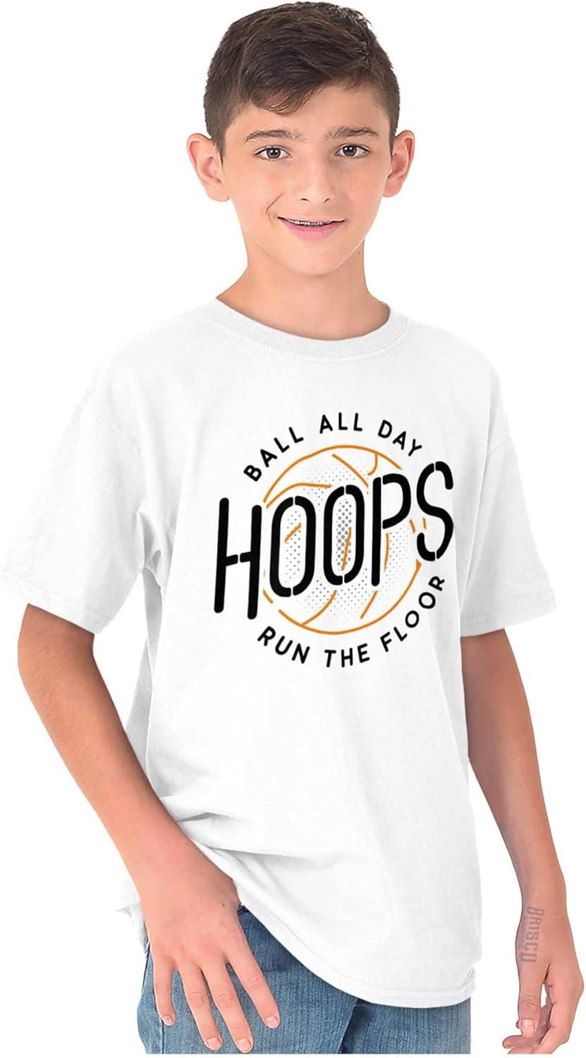 imageBasketball Hoops Jock Ball All Day Boys Kids T Shirt Tees TopsWhite