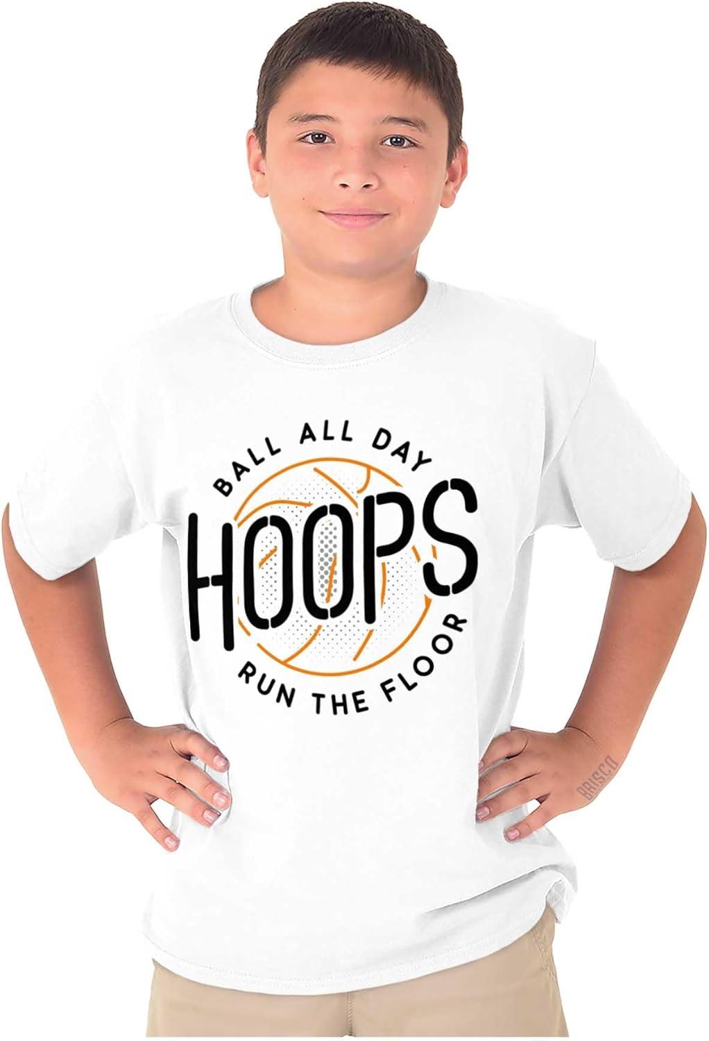 imageBasketball Hoops Jock Ball All Day Boys Kids T Shirt Tees TopsWhite