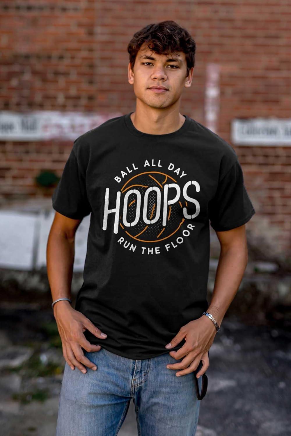 imageBasketball Hoops Jock Ball All Day Mens Graphic T Shirt TeesBlack