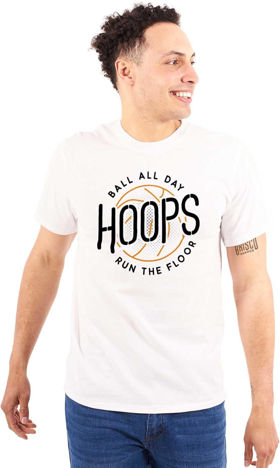 imageBasketball Hoops Jock Ball All Day Mens Graphic T Shirt TeesWhite