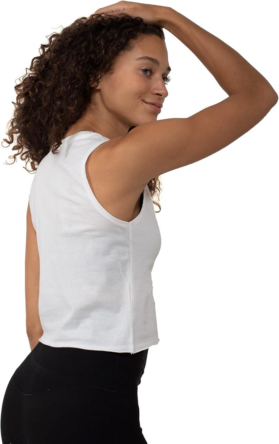 imageBetty Boop American Flag Patriotic Womens Basic Cropped Tank TopWhite