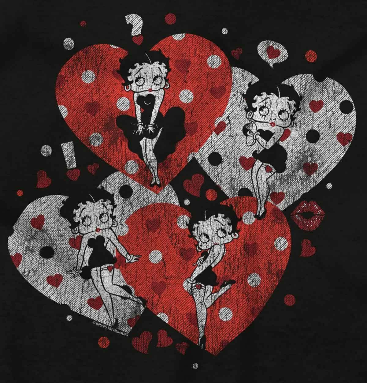 imageBetty Boop Love Hearts and Kisses Girls Kids T Shirt Tees