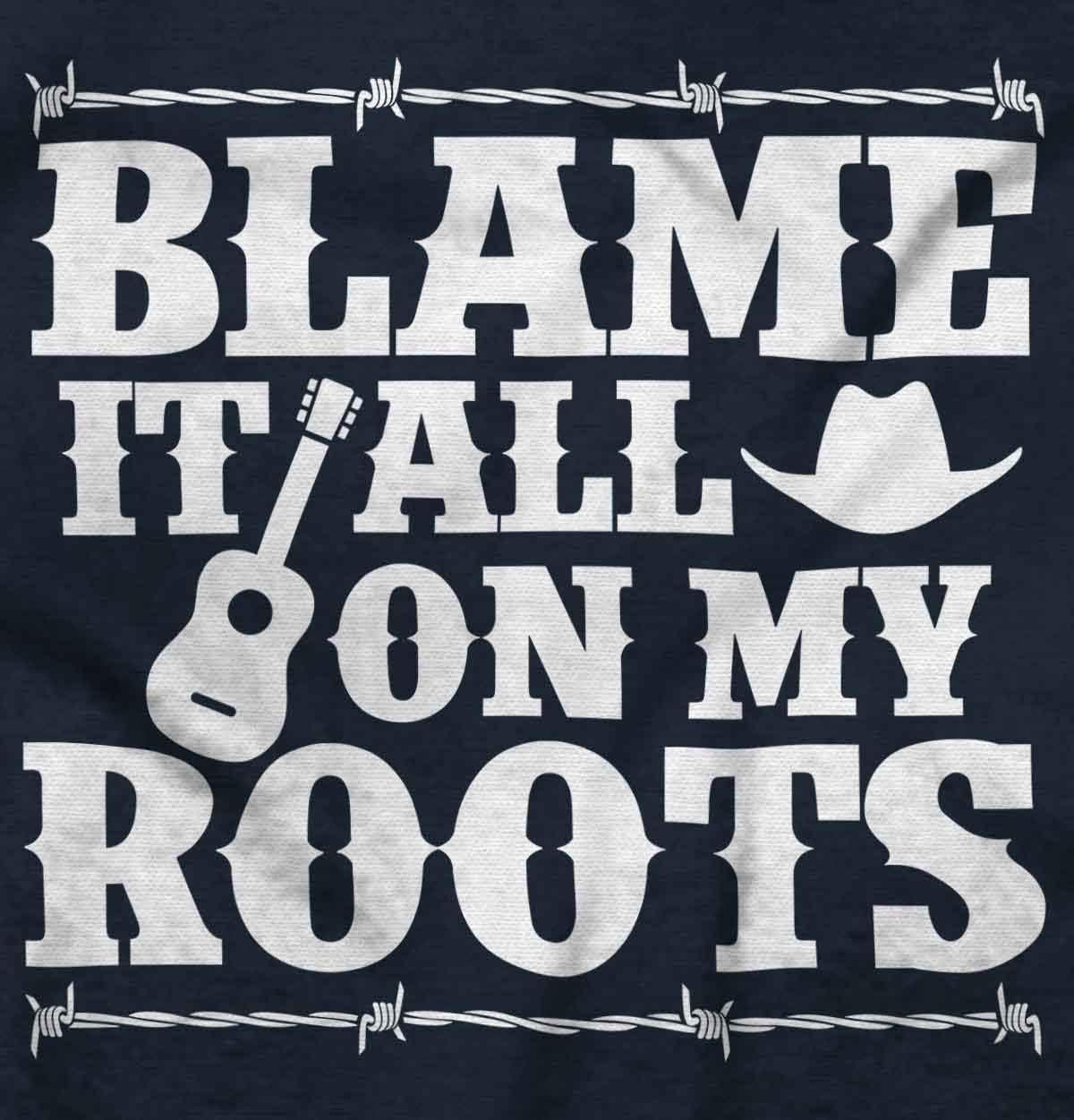 imageBlame It On My Roots Country Music Tank Top T Shirts Men WomenNavy