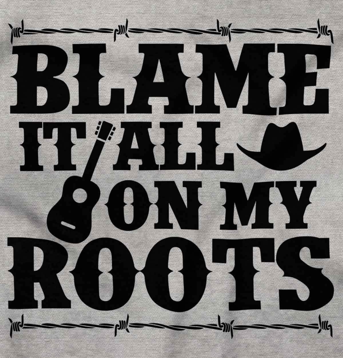 imageBlame It On My Roots Country Music Tank Top T Shirts Men WomenSport Grey
