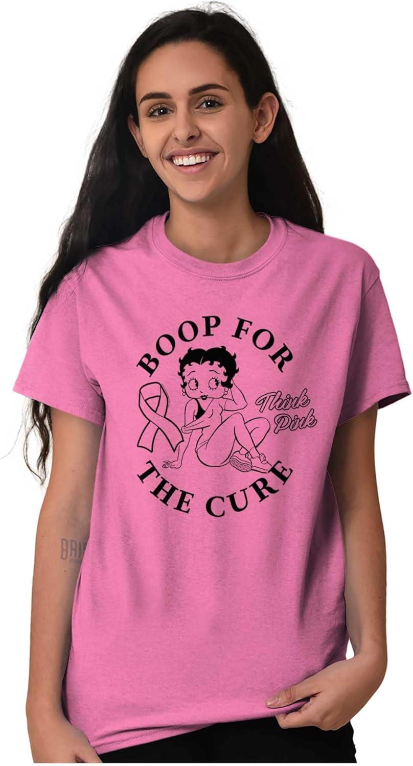 imageBreast Cancer Betty Boop for The Cure Womens Graphic T Shirt TeesAzalea