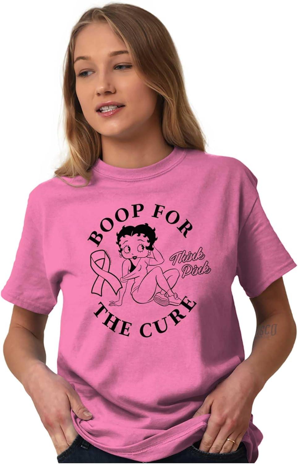 imageBreast Cancer Betty Boop for The Cure Womens Graphic T Shirt TeesAzalea