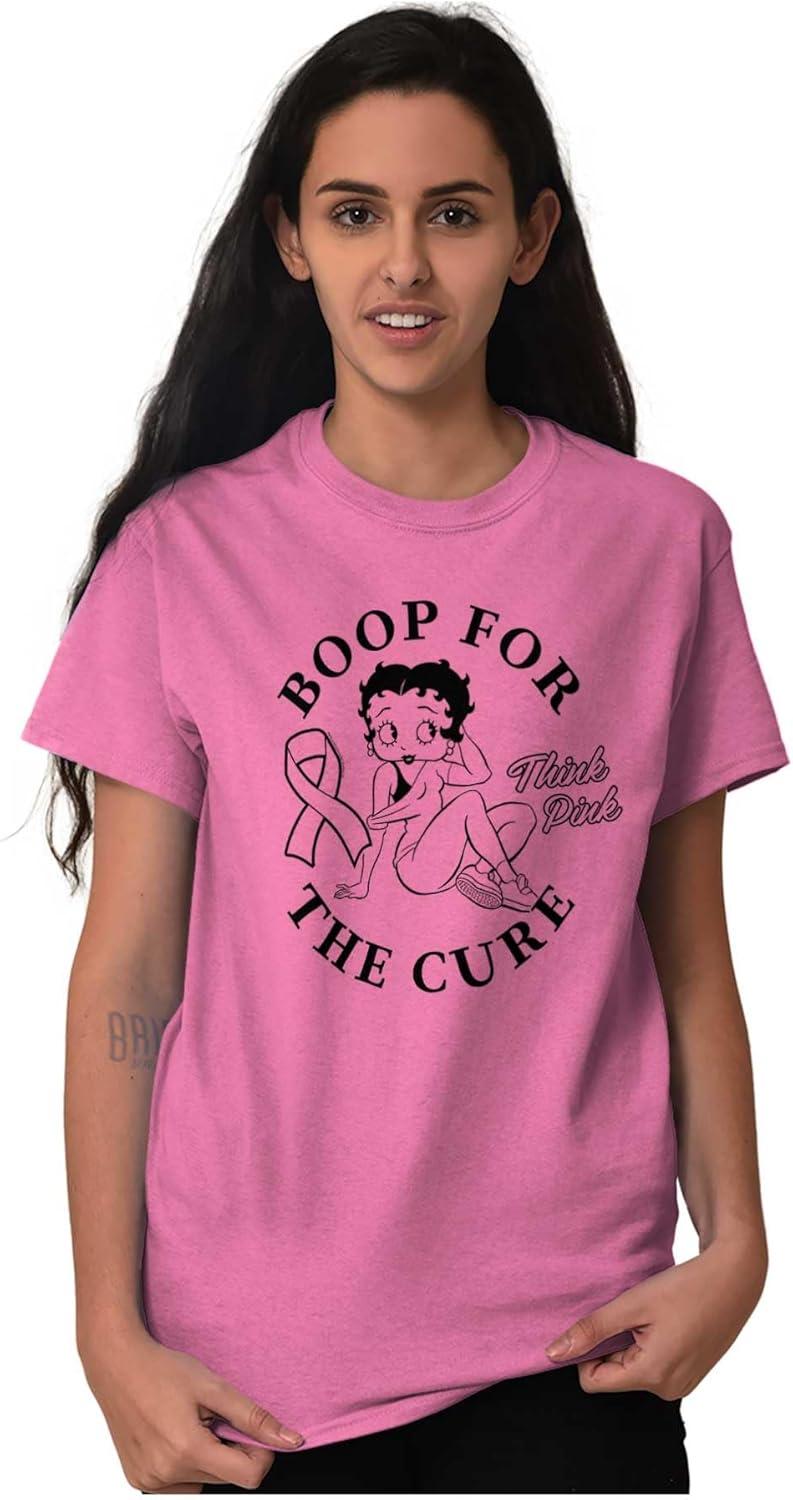 imageBreast Cancer Betty Boop for The Cure Womens Graphic T Shirt TeesAzalea