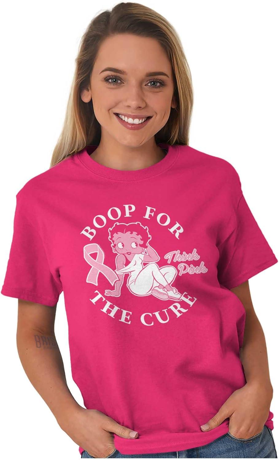 imageBreast Cancer Betty Boop for The Cure Womens Graphic T Shirt TeesHeliconia