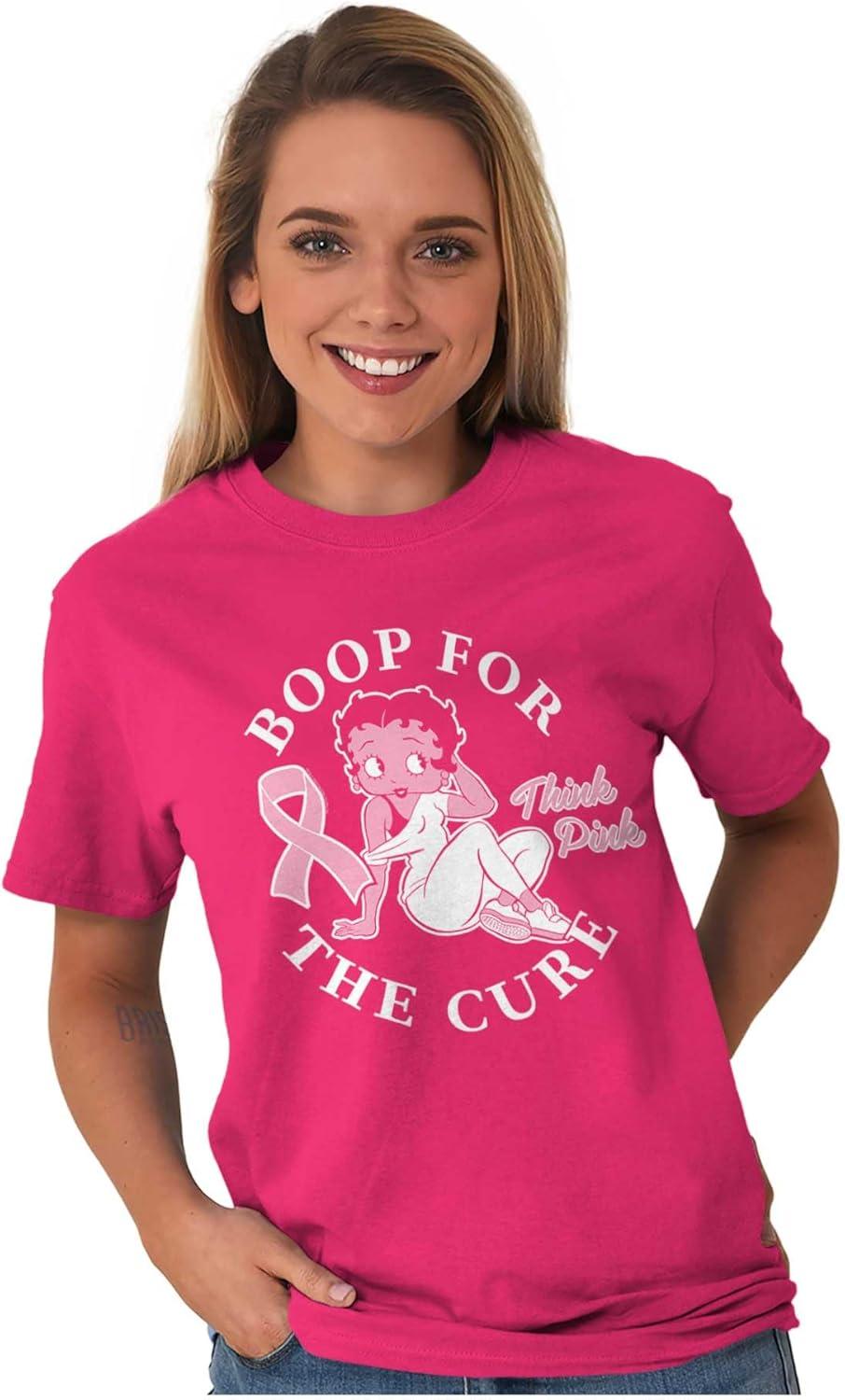 imageBreast Cancer Betty Boop for The Cure Womens Graphic T Shirt TeesHeliconia