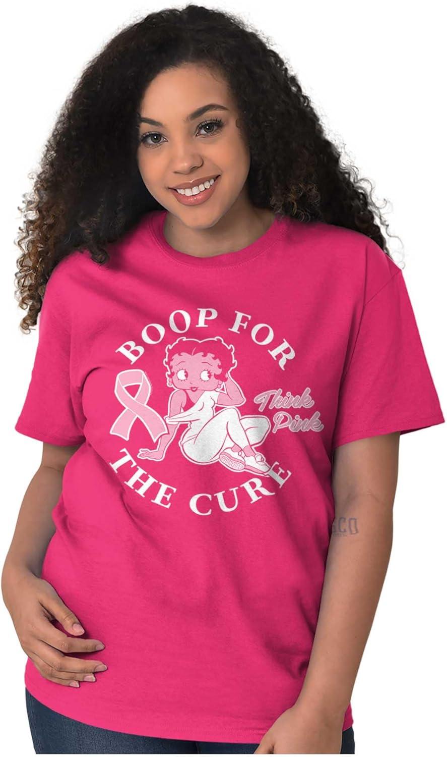 imageBreast Cancer Betty Boop for The Cure Womens Graphic T Shirt TeesHeliconia
