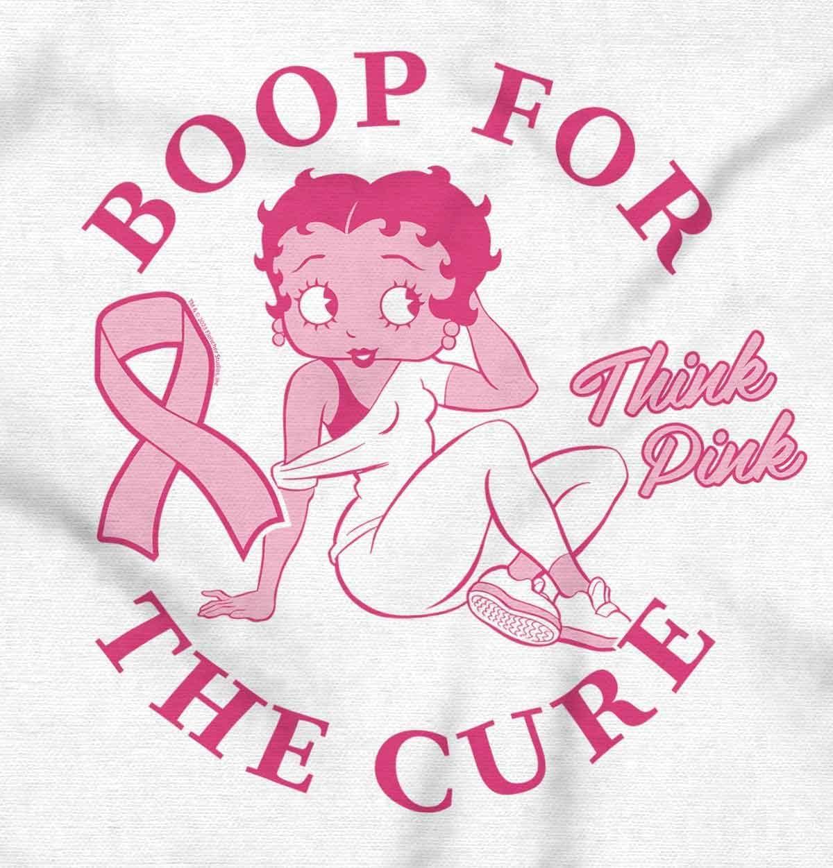imageBreast Cancer Betty Boop for The Cure Womens Graphic T Shirt TeesWhite