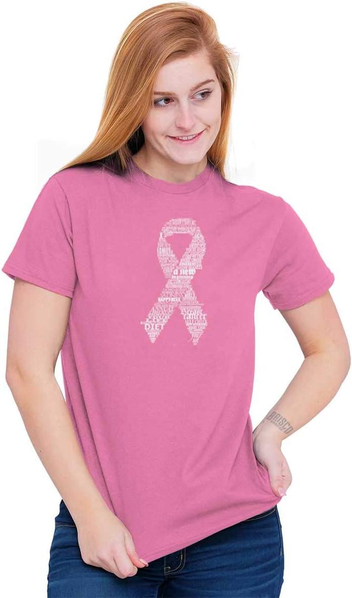 imageBreast Cancer Thoughts Prayers Ribbon Womens Graphic T Shirt TeesAzalea