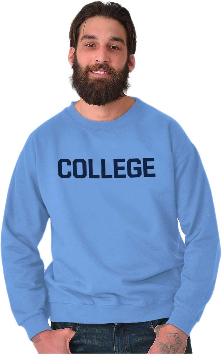 imageBrisco Brands Animal House Faber College Frat Party Sweatshirt for Men or WomenCarolina Blue