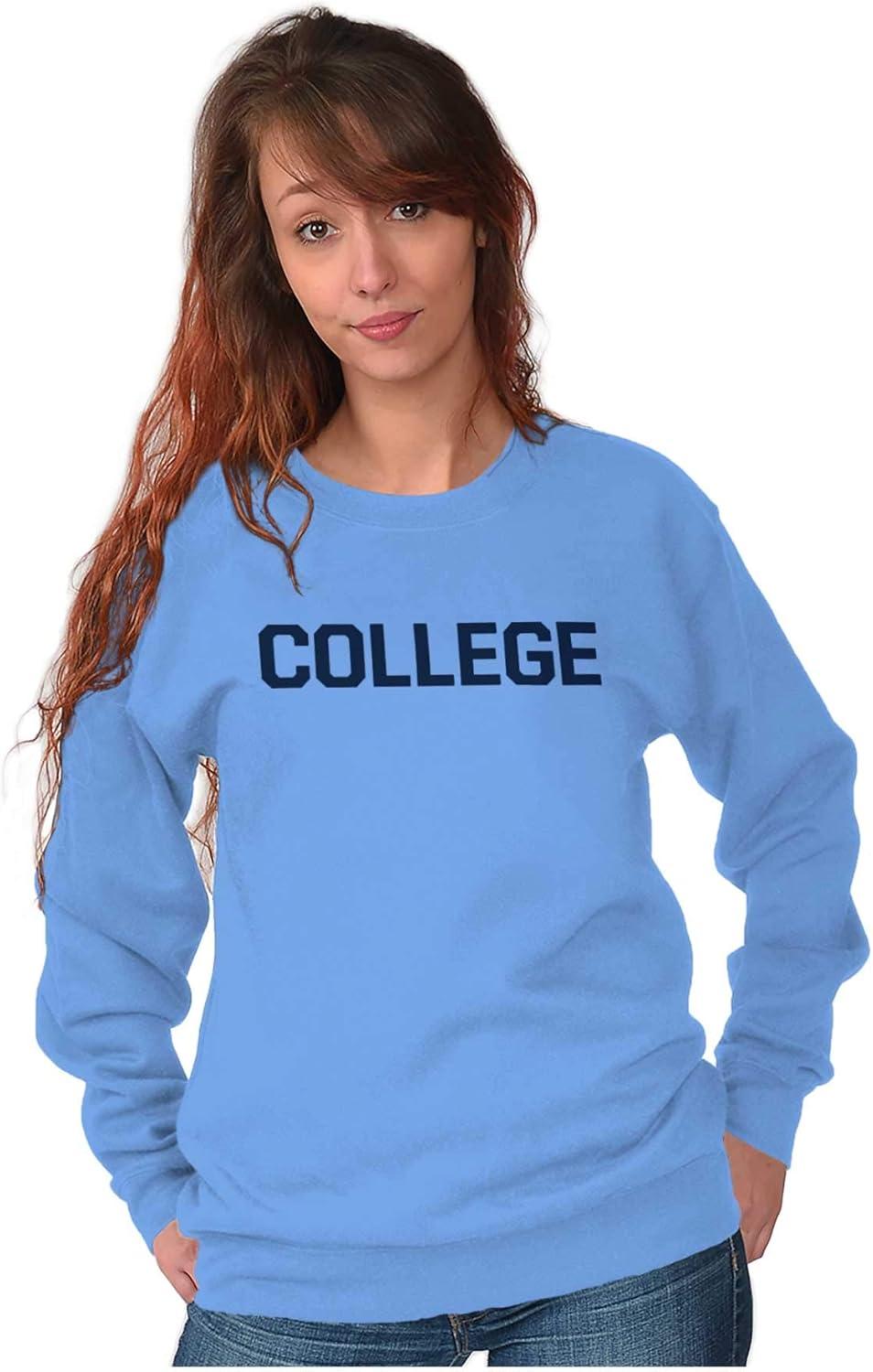 imageBrisco Brands Animal House Faber College Frat Party Sweatshirt for Men or WomenCarolina Blue