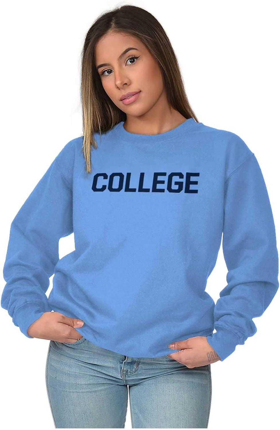 imageBrisco Brands Animal House Faber College Frat Party Sweatshirt for Men or WomenCarolina Blue