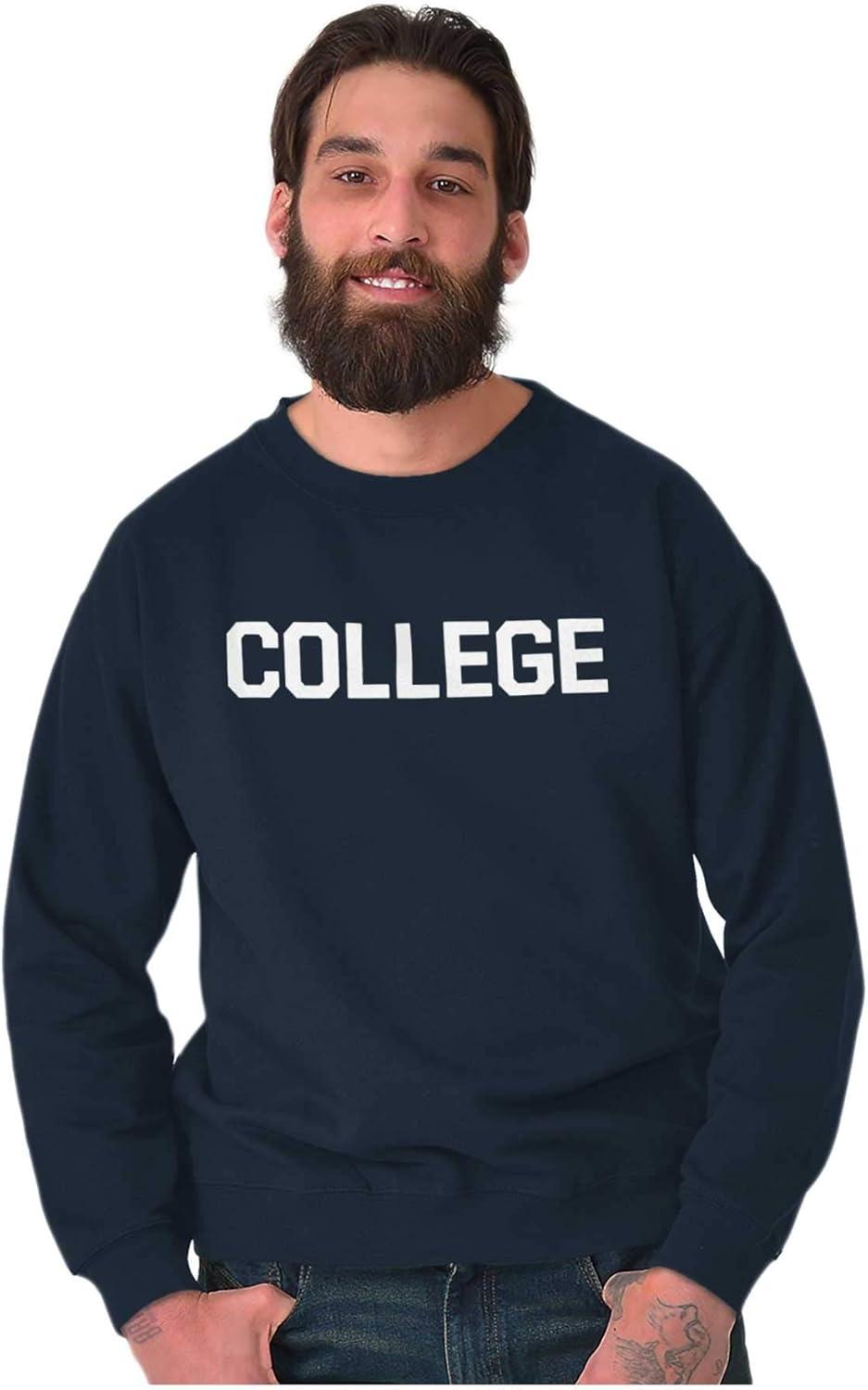 imageBrisco Brands Animal House Faber College Frat Party Sweatshirt for Men or WomenNavy