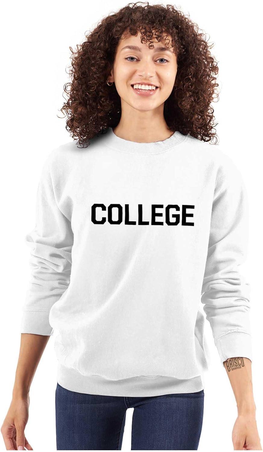 imageBrisco Brands Animal House Faber College Frat Party Sweatshirt for Men or WomenWhite