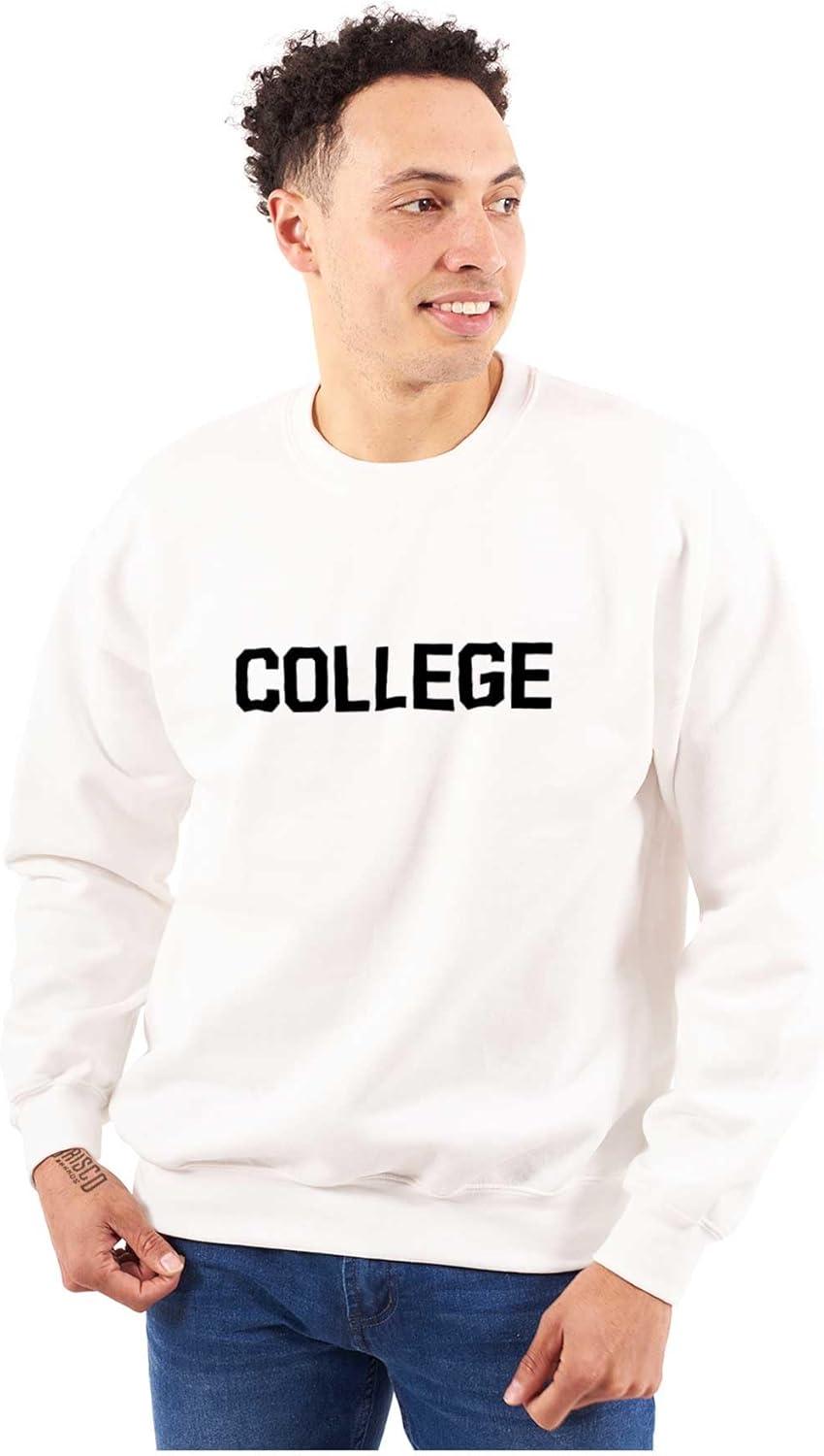 imageBrisco Brands Animal House Faber College Frat Party Sweatshirt for Men or WomenWhite
