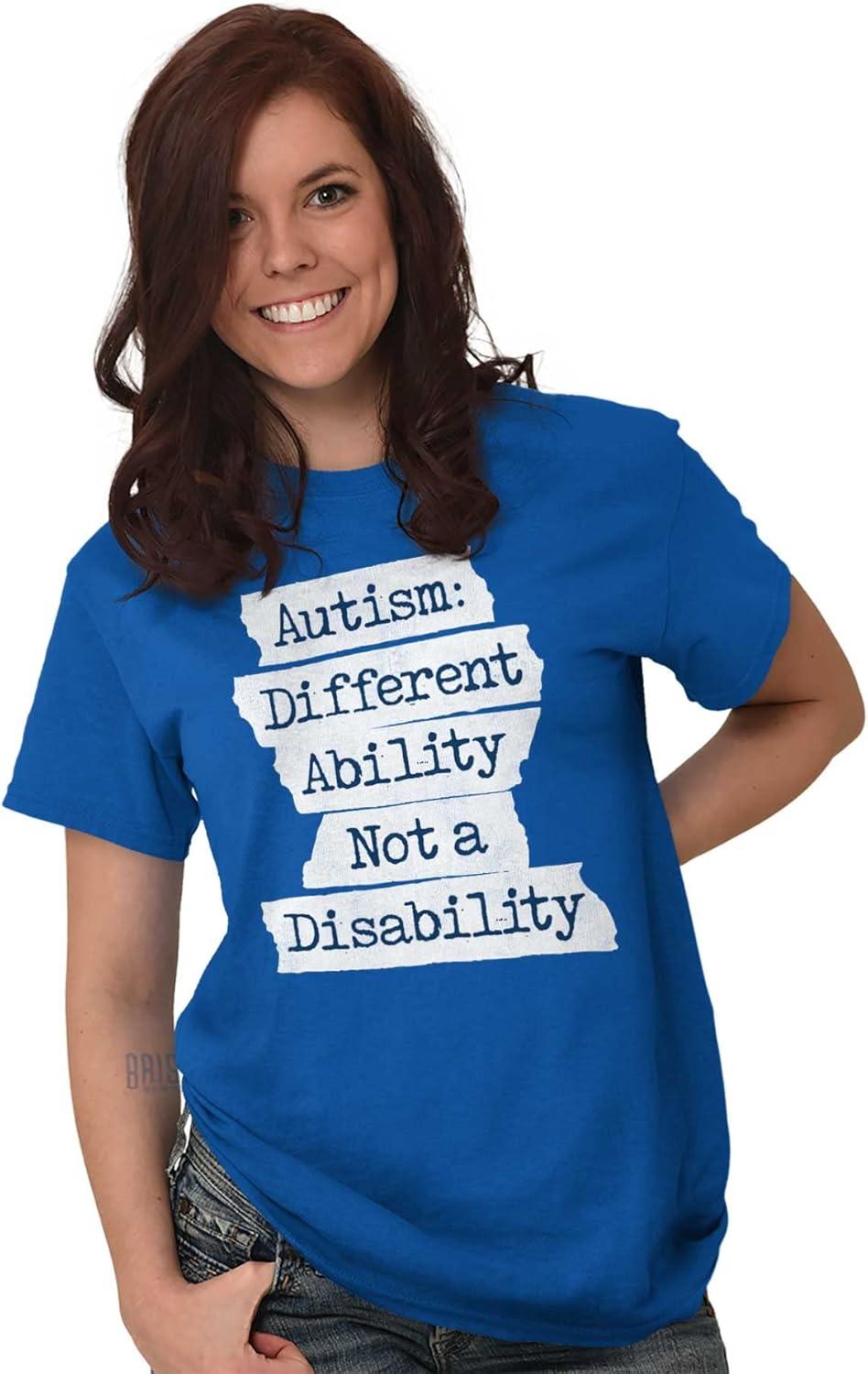 imageBrisco Brands Autism Different Disability Awareness Graphic T Shirt Men or WomenRoyal
