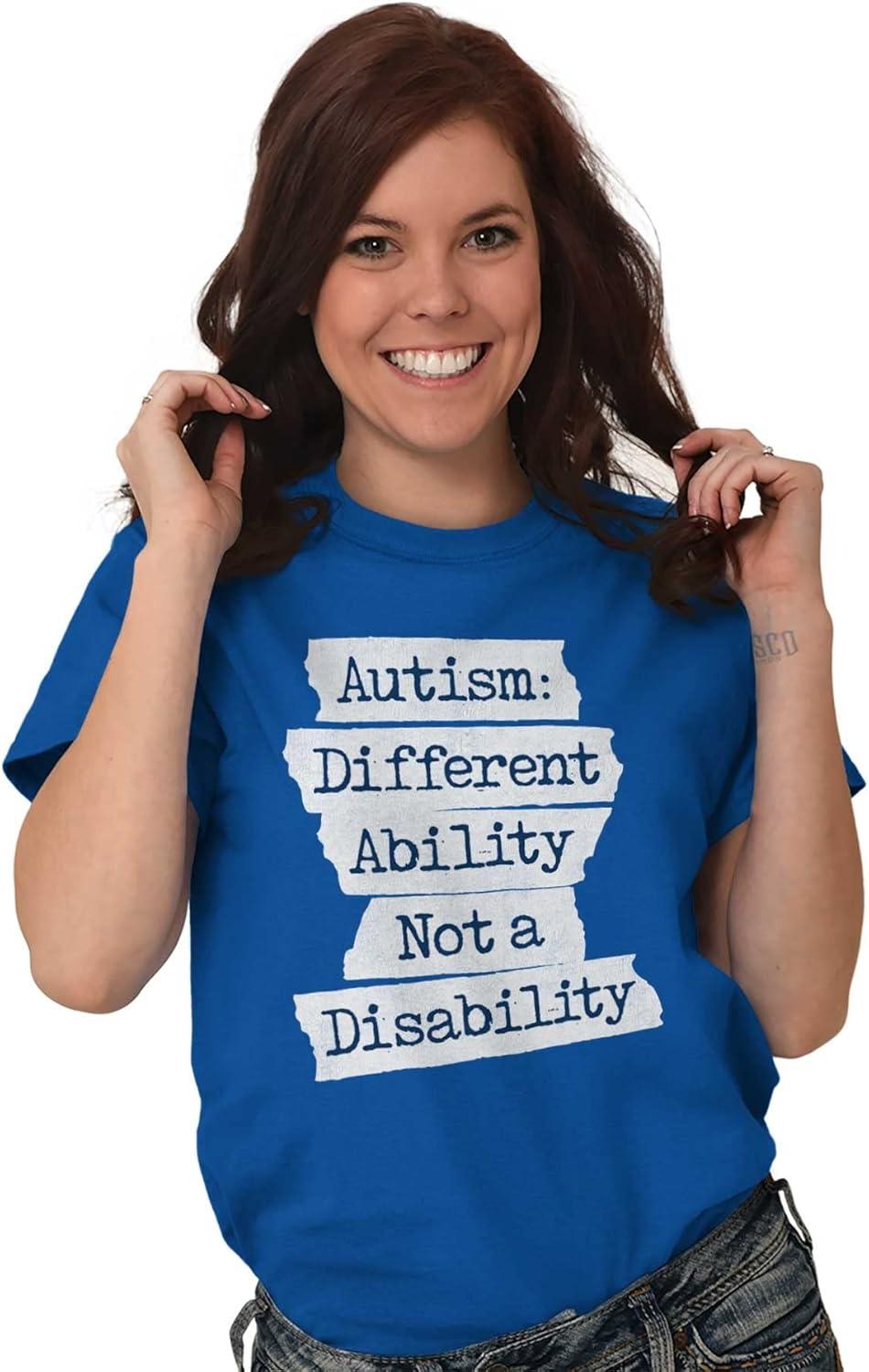 imageBrisco Brands Autism Different Disability Awareness Graphic T Shirt Men or WomenRoyal