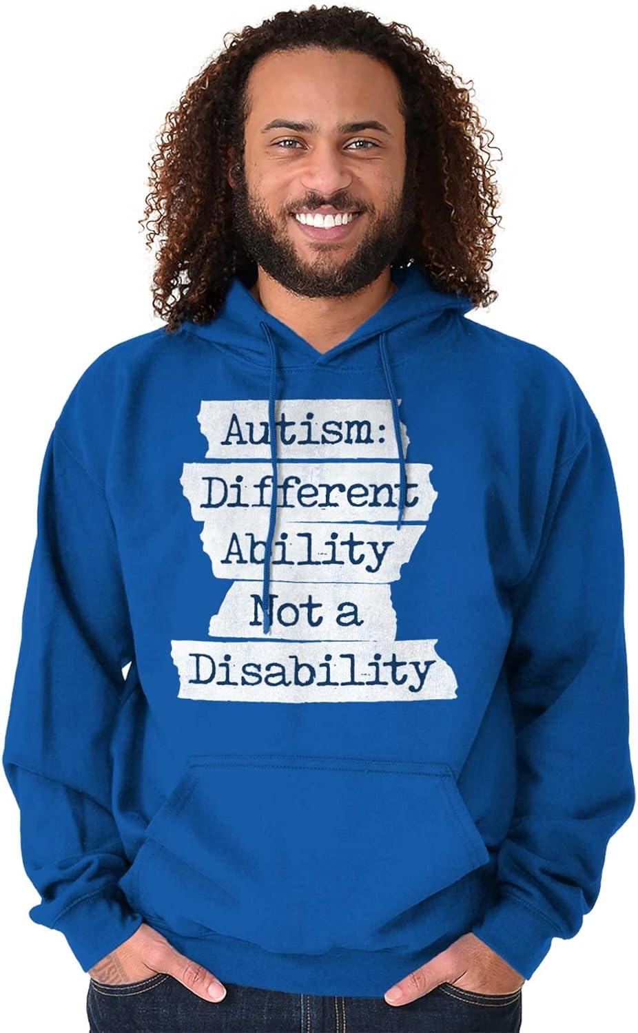 imageBrisco Brands Autism Different Disability Awareness Hoodie Sweatshirt Women MenRoyal