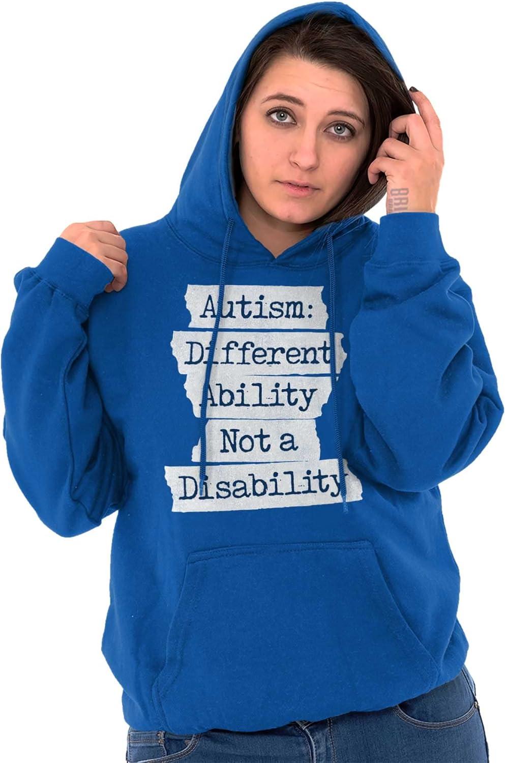 imageBrisco Brands Autism Different Disability Awareness Hoodie Sweatshirt Women MenRoyal