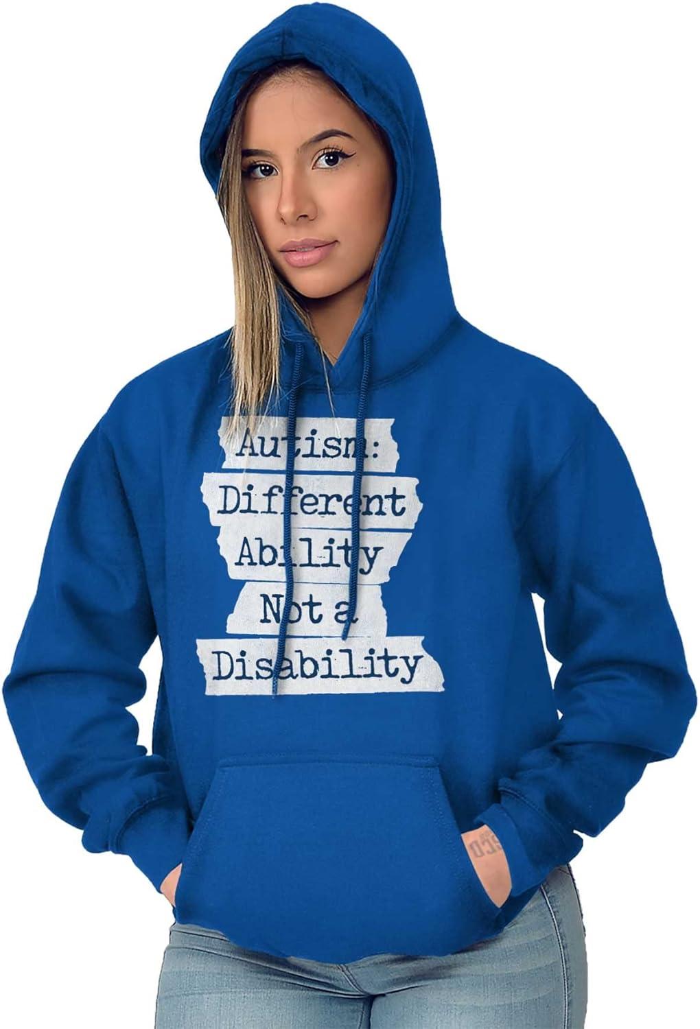 imageBrisco Brands Autism Different Disability Awareness Hoodie Sweatshirt Women MenRoyal