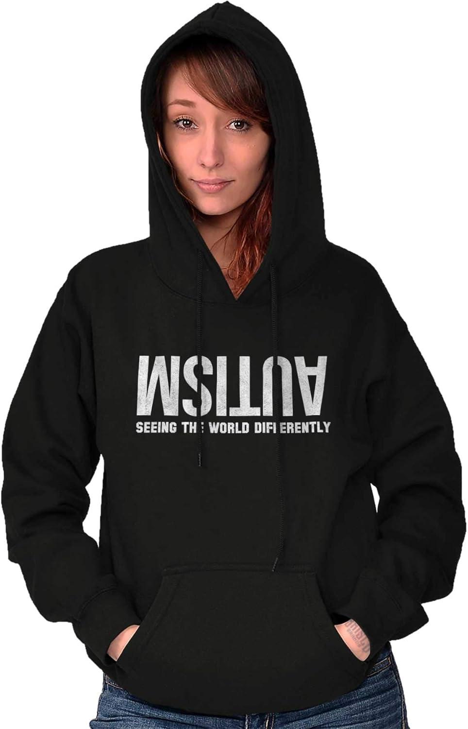 imageBrisco Brands Autism Seeing the World Differently Hoodie Sweatshirt Women MenBlack
