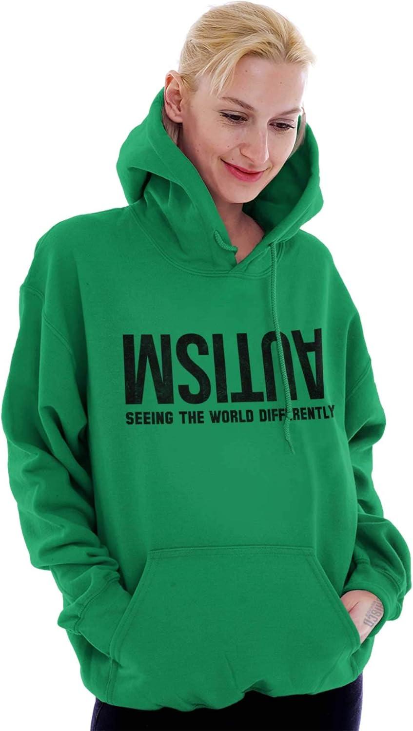 imageBrisco Brands Autism Seeing the World Differently Hoodie Sweatshirt Women MenIrish Green