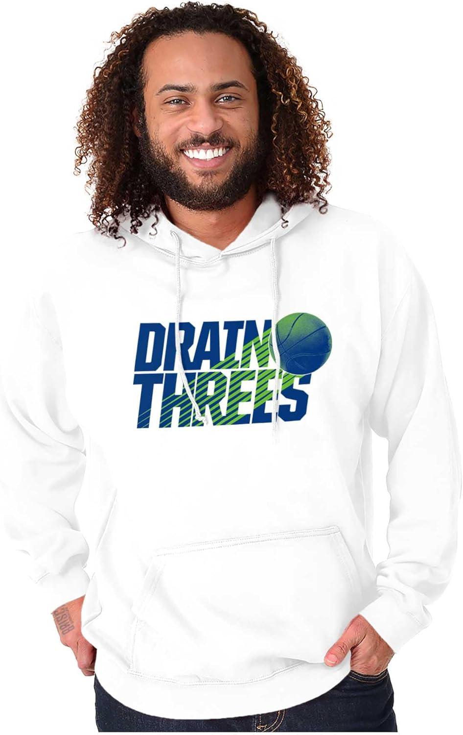 imageBrisco Brands Basketball Drain Three Pointers Hoodie Hooded Sweatshirt MenWhite