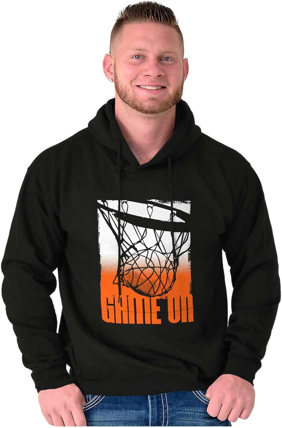 imageBrisco Brands Basketball Hoop Athlete Game On Hoodie Hooded Sweatshirt MenBlack