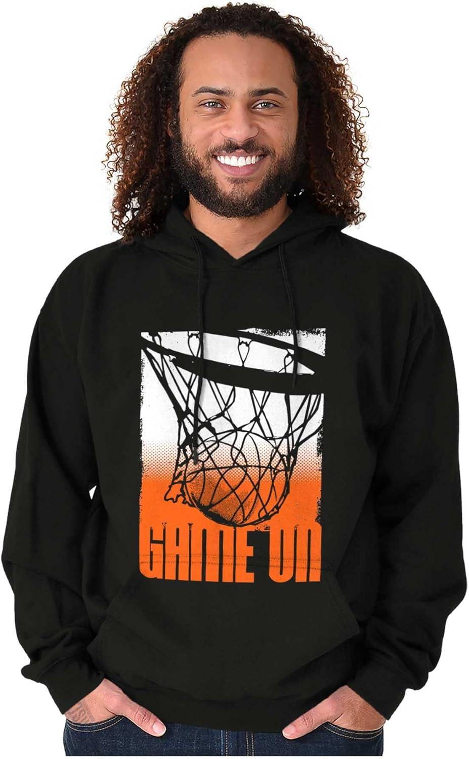 imageBrisco Brands Basketball Hoop Athlete Game On Hoodie Hooded Sweatshirt MenBlack