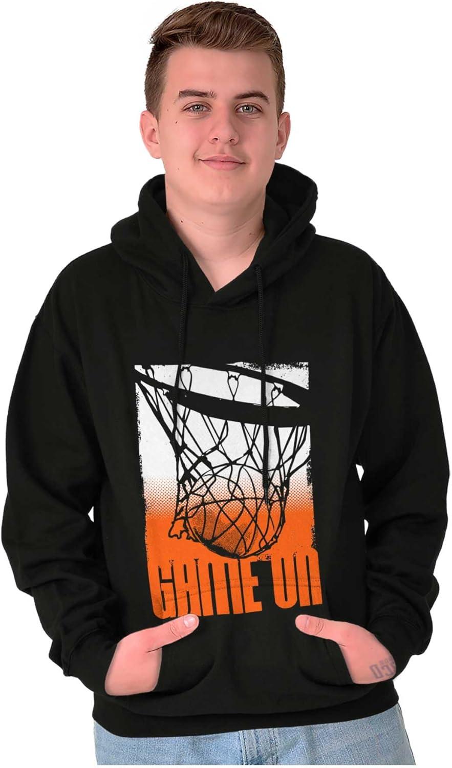 imageBrisco Brands Basketball Hoop Athlete Game On Hoodie Hooded Sweatshirt MenBlack