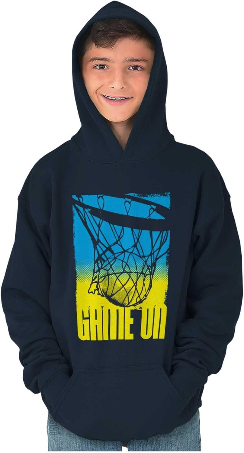 imageBrisco Brands Basketball Hoop Athlete Game On Kids Hoodie Sweatshirt BoysNavy