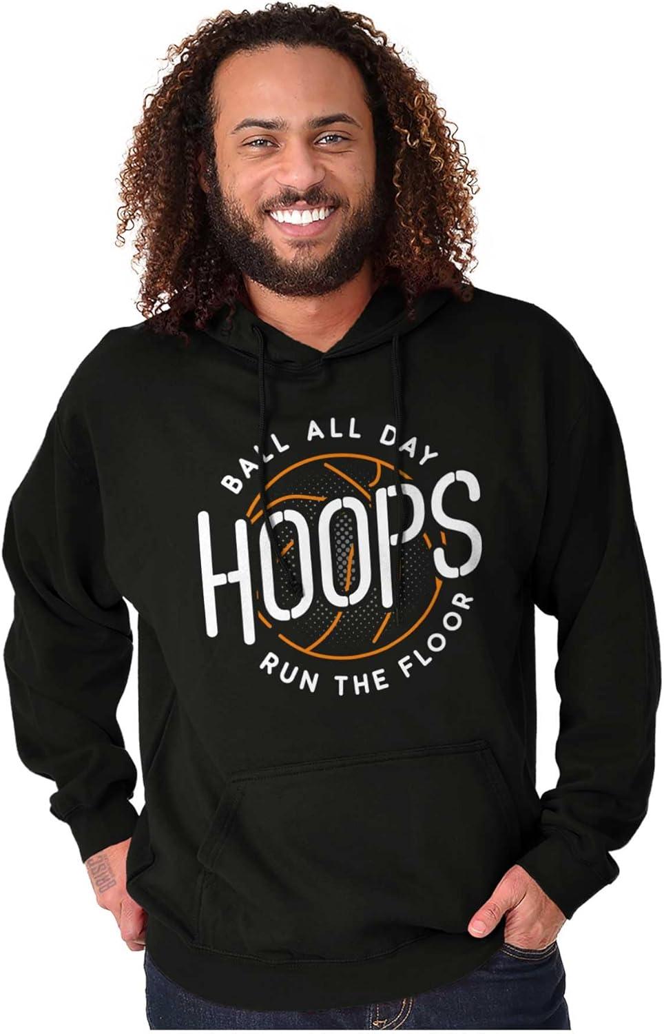 imageBrisco Brands Basketball Hoops Jock Ball All Day Hoodie Hooded Sweatshirt MenBlack